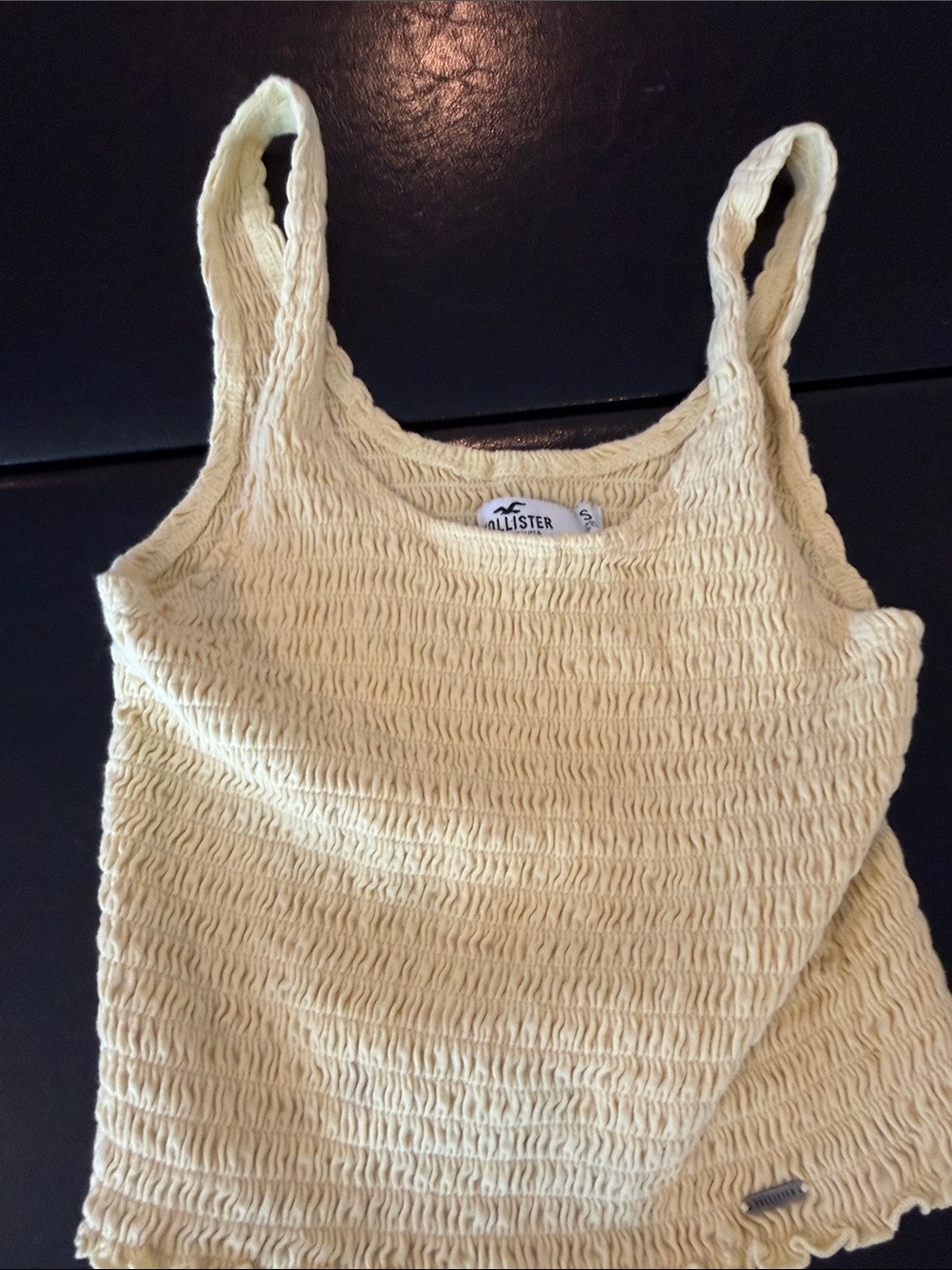Hollister Pale Yellow Smocked Tank Top - Women's